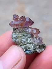 Karur Amethyst sceptre on matrix Natural Mineral specimen Crystal rock