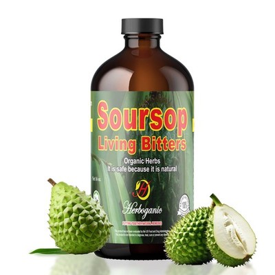 Herboganic Soursop Bitters Liquid | Natural Living 16 Fl Oz (Pack of 1)