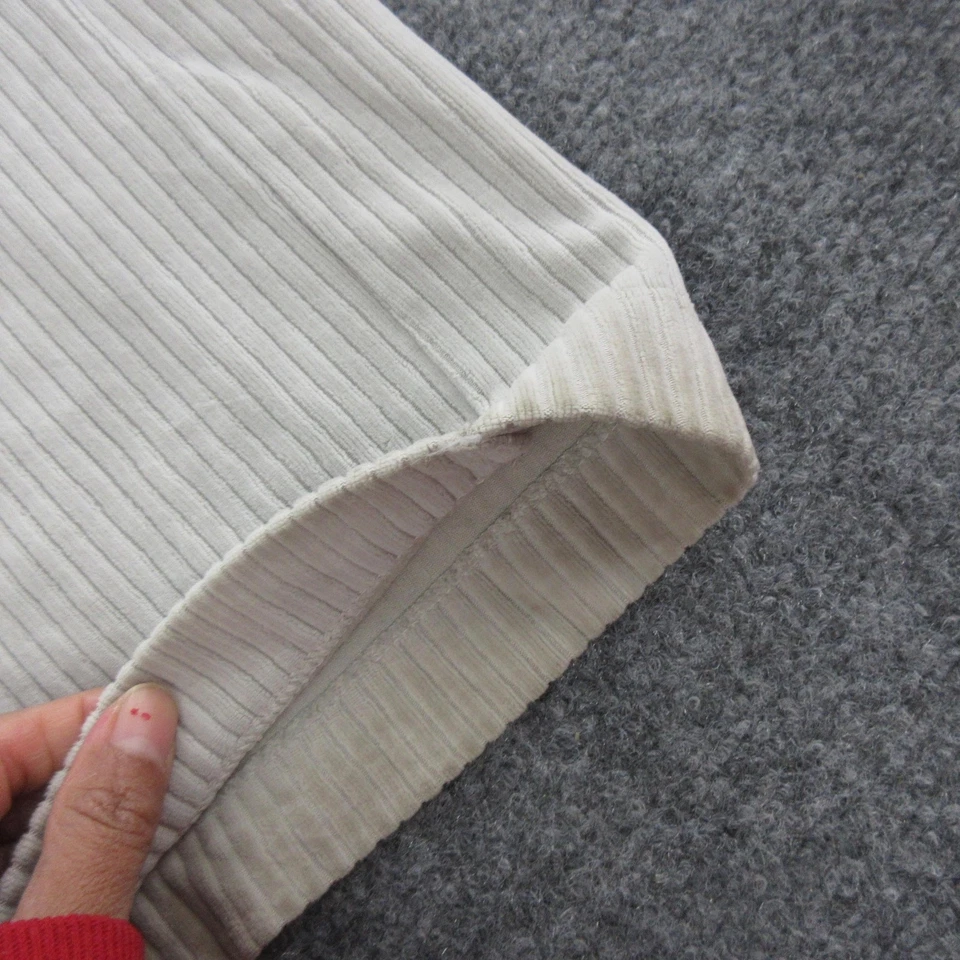 Pantalones deportivos Nike para mujer pequeños gris claro acanalados pierna ancha salón con cordón Foto 4 de 4