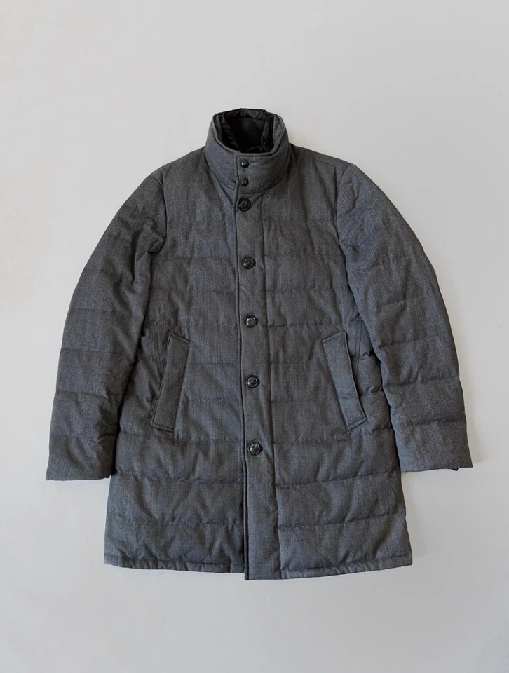 Moncler Gray wool/down zip coat/jacket Man size 3 - Image 3 of 4