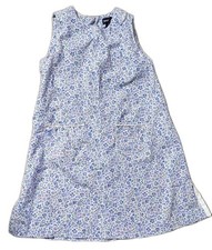 Girls Ralph Lauren Floral Shift Dress Size 5 Cotton Pockets Sleeveless Classic