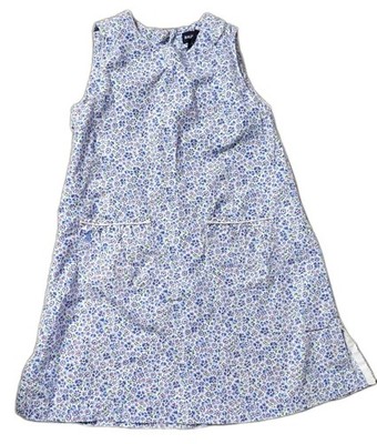 Girls Ralph Lauren Floral Shift Dress Size 5 Cotton Pockets Sleeveless Classic