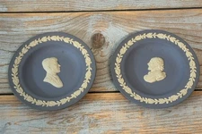 Vintage Wedgwood Jasperware Blue White Cameo Plate Dish England