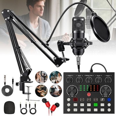 10 Soundeffekte Mikrofon 4 Modi USB-Gaming-Mikrofon Stimmverzerrer fürs Singen