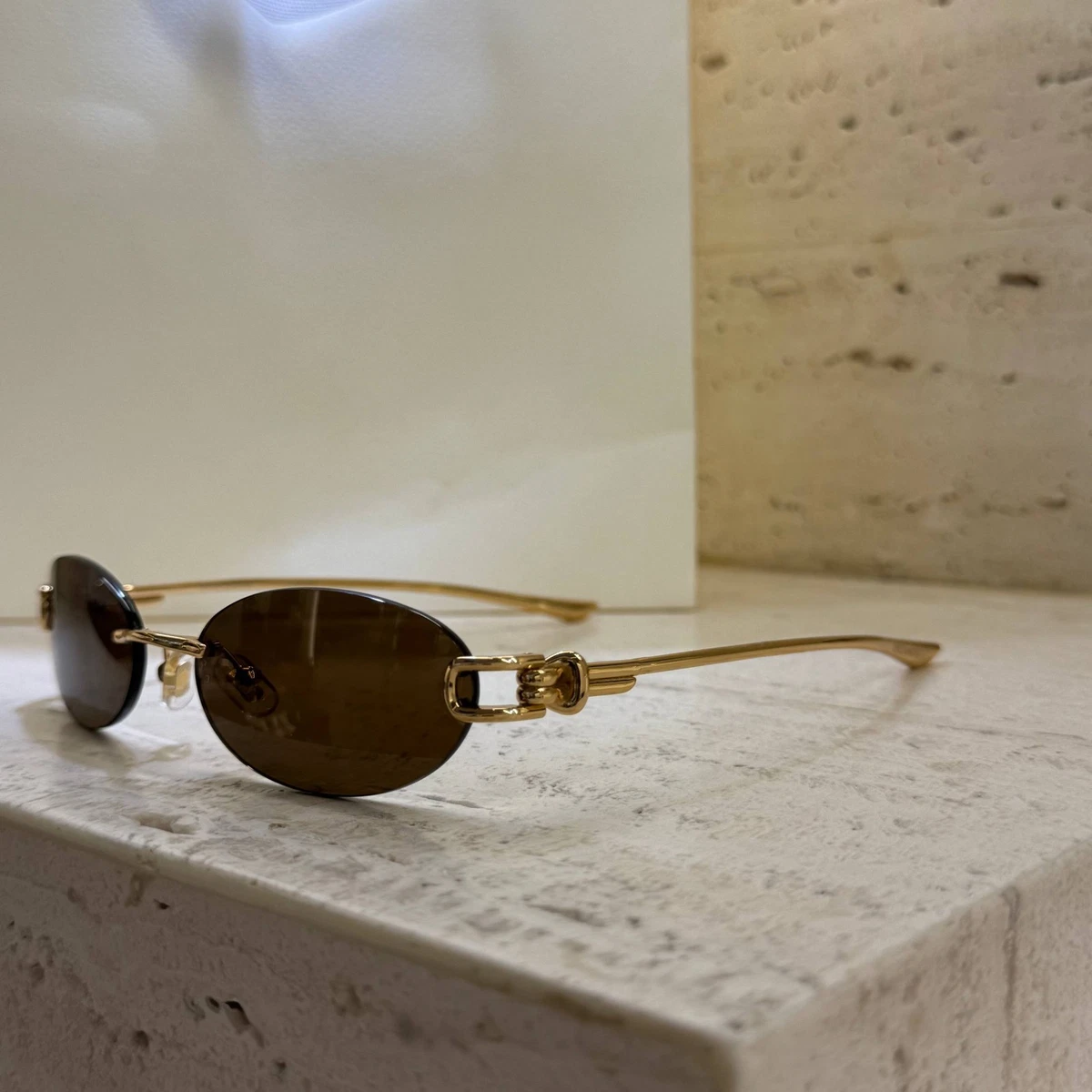 Gentle Monster Gold Designer Sunglasses for Women for sale | eBay