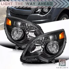 For Chevy Equinox LT/LS 2010-15 RH+LH Side Headlights Black Housing Halogen Type
