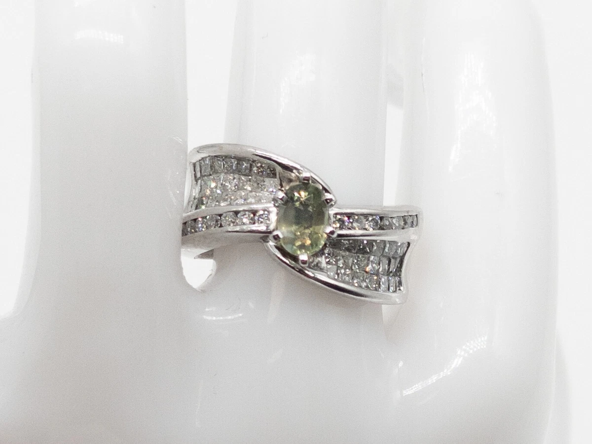 Alexandrite band white gold deals