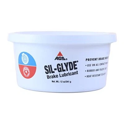 AGS AUTOMOTIVE SOLUTIONS SIL-Glyde 12 oz Tub Silicone Based Brake Assembly Lubricant for Eliminating