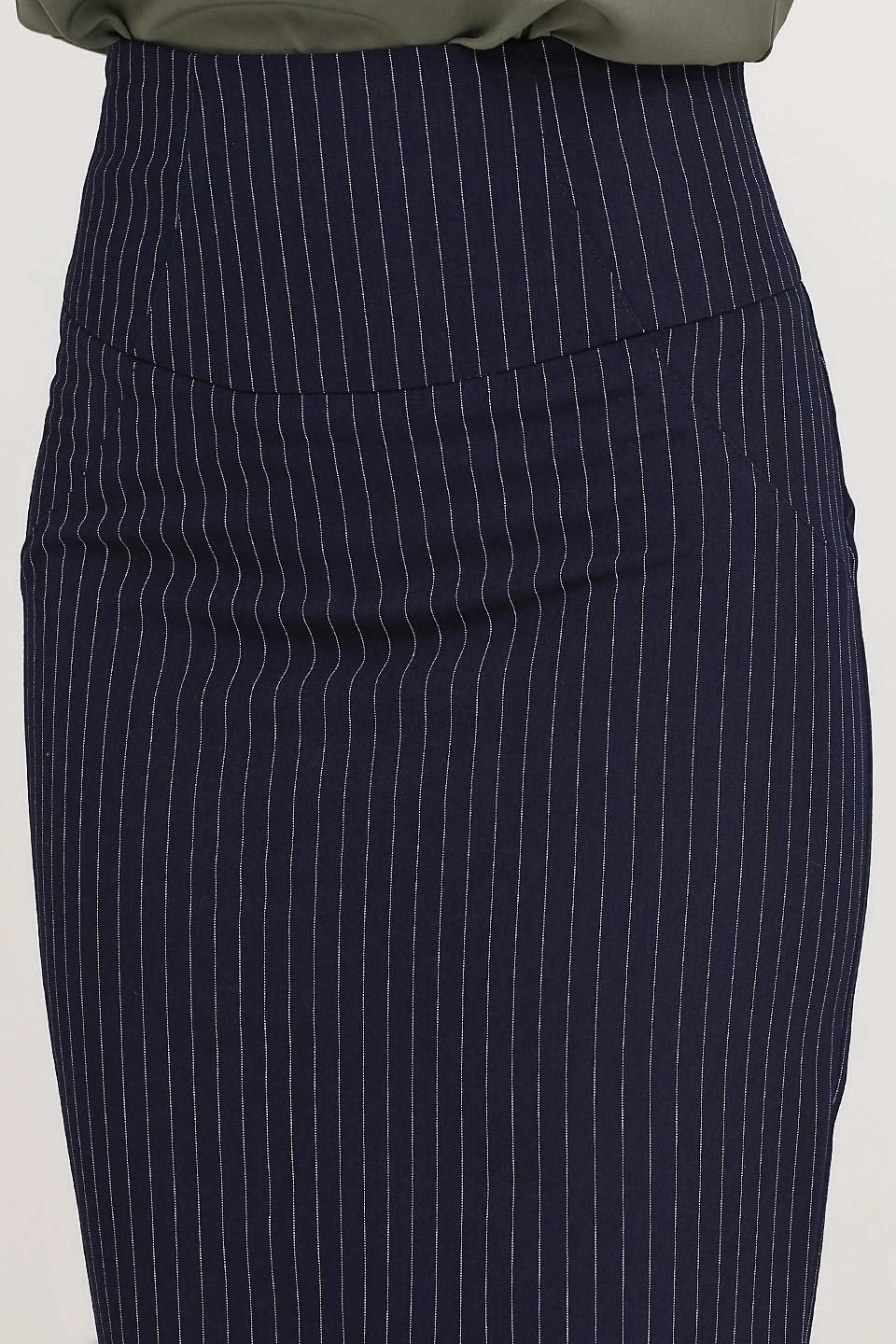 Pencil Elegant Fashion Skirt Blue Striped Fashionable NEW