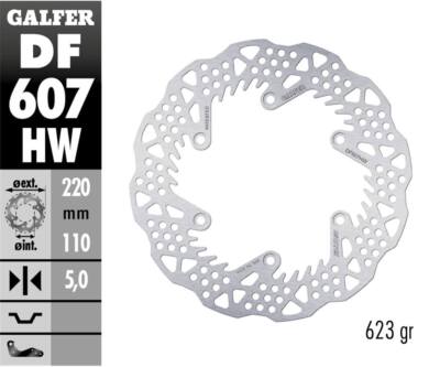 Galfer Bremsscheibe hinten SHARK FIXED 220X5MM  KTM 450 SXF FACTORY 2018 > 2023