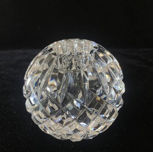 Vintage Original Signed Waterford Cut Crystal Ball Candle Holder pre 2000