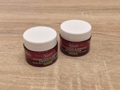 Kiehl s 2 x 14ml Ginger Leaf & Hibiscus Overnight Firming Mask. Fine Lines.