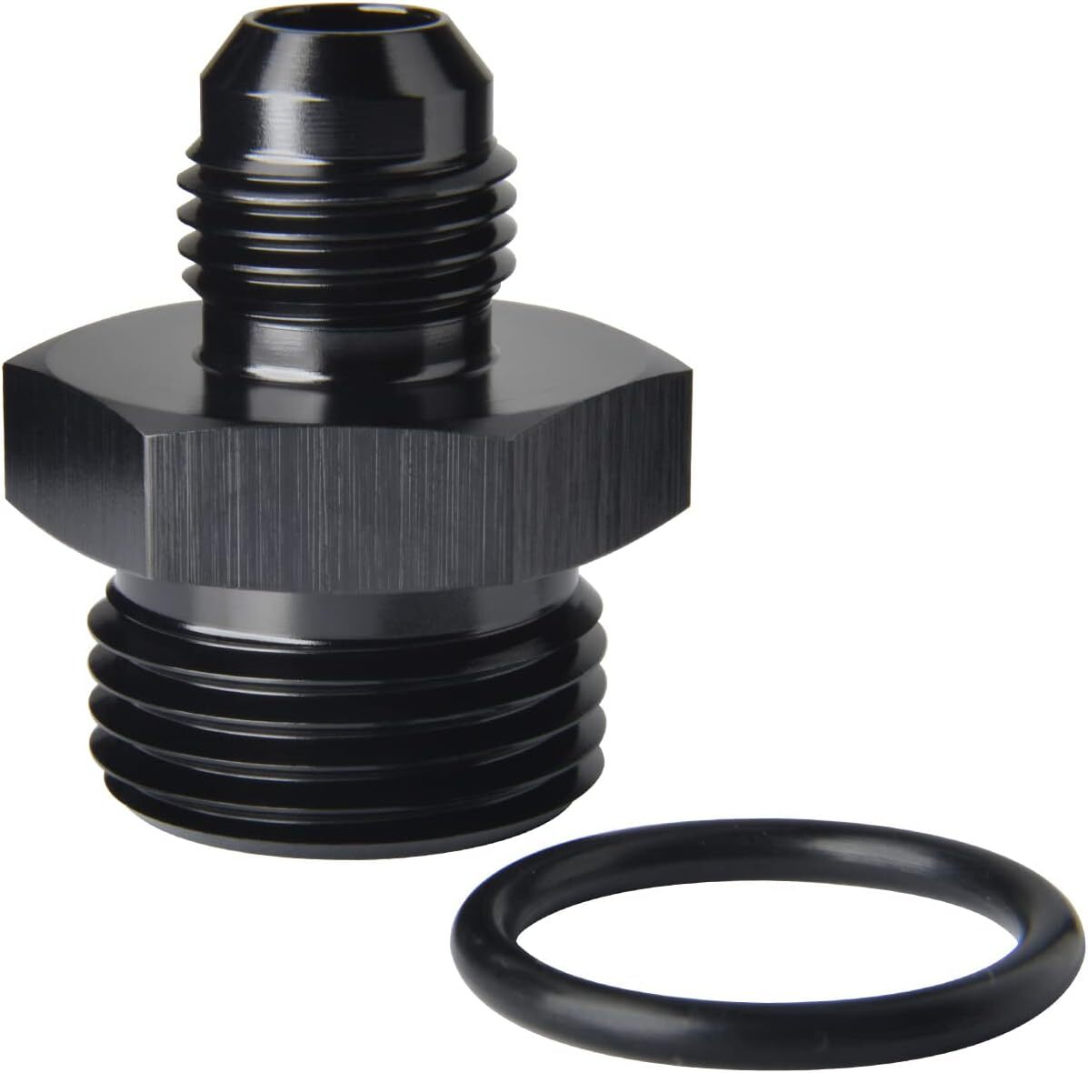 8AN Male Flare to 12AN ORB Fuel Pump Rail Adapter - Aluminum