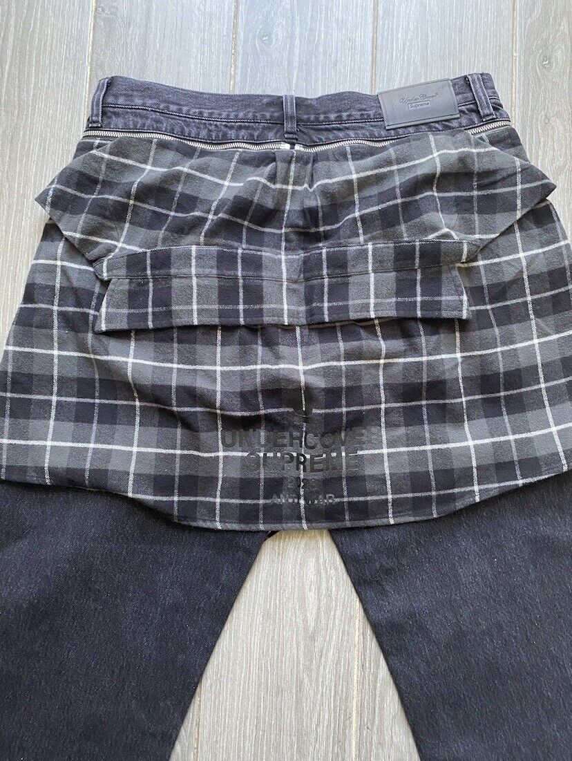 SUPREME X UNDERCOVER LAYERED JEAN WASHED BLACK SIZE 32 IN SUPREME X UNDERCOVER LAYERED JEAN WASHED BLACK SIZE 32 IN