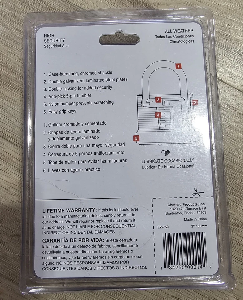 10 Pack 2" Laminated Padlock High Security Laminated Steel Anti Pick 5 Pin - Image 3 of 4