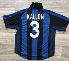 Camiseta deportiva de fútbol Nike Internazionale Inter de Milán #3 Kallon 2001/03 talla L