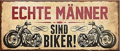 schilderkreis24   Magnet Lustiger Motorrad Spruch  Echte Männer sind Biker!  Dek
