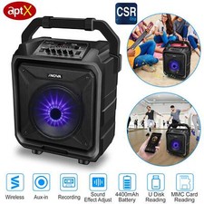 Wireless Speakers Indoor/Outdoor Party DJ Karaoke Speakers w/Disco Lighting Mic