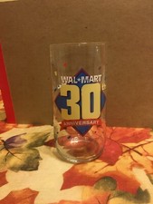 Enjoy Coca-Cola Classic Walmart 30th Anniversary Glass.  Just Under 6”