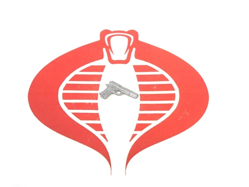 GI Joe Weapon Classified Silver Hand Gun 9MM 1:12 Original Figure Accessory