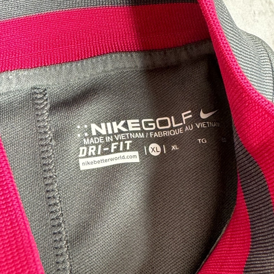 Womens Nike Golf 1/4 Zip Sweatshirt Shirt Jacket Size XL Gray Pink
