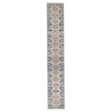 2'7"x18' Ivory Hand Knotted Flower Rosettes Border XL Runner Oriental Rug R65610