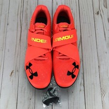 Under Armour HOVR Skyline TJ Long Jump Track  Field Spikes Red Black Mens Sz 12