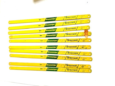 STARRETT Green Stripe High Speed Hand Hacksaw Blades 12'' 18 TPI PACK OF 10