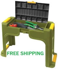 Garden Kneeler Seat Bench with Tool Storage 15" x 24" Knee Cushion Pad Lawn Yard