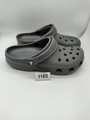 Crocs Classic Gray Slip Resistant Comfort Clogs Unisex Adult Size M-5 W-7 #1165