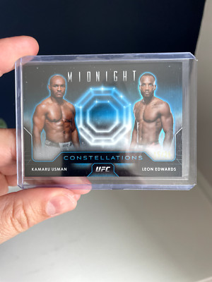Kamaru Usman Leon Edwards Moonrise /25 - 2024 Topps Midnight UFC #CO-7