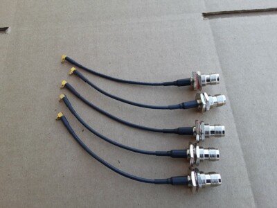 USMADE 5 PackRG-174 TNC Female Bulkhead to MMCX R/A 50 ohms LowLoss Jumper Cable