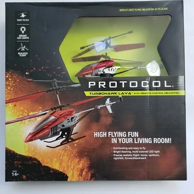 Protocol Turbohawk Lava 3 Ch Remote Control Helicopter Easy LED Realistic Flight - Image 1 of 4