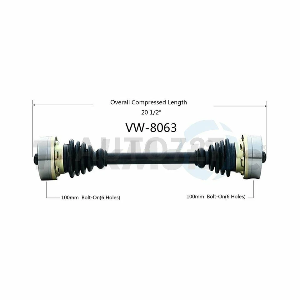 Junta de eje trasero TrakMotive 2X CV para Volkswagen Vanagon 1991 1990 1989 Foto 3 de 3