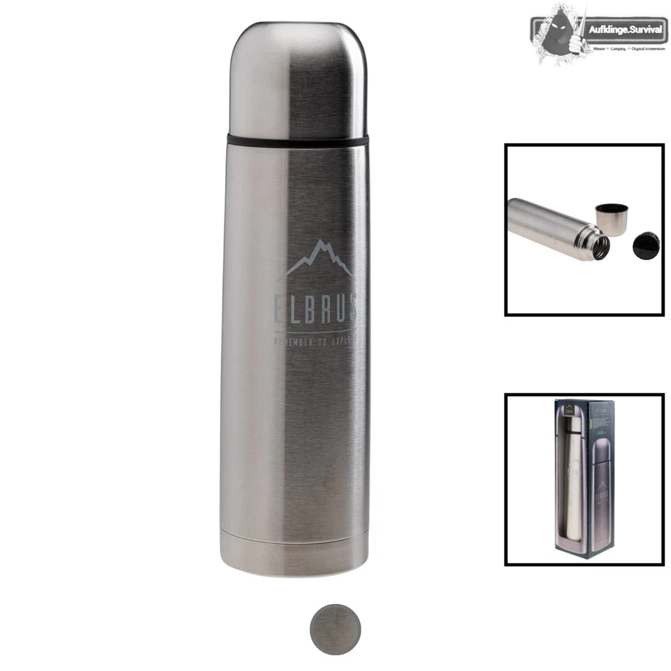 Isolierkanne Thermosflasche Elbrus 0,5/0,7/1 L Isolierflasche Edelstahl Vakuum - Bild 1 von 1