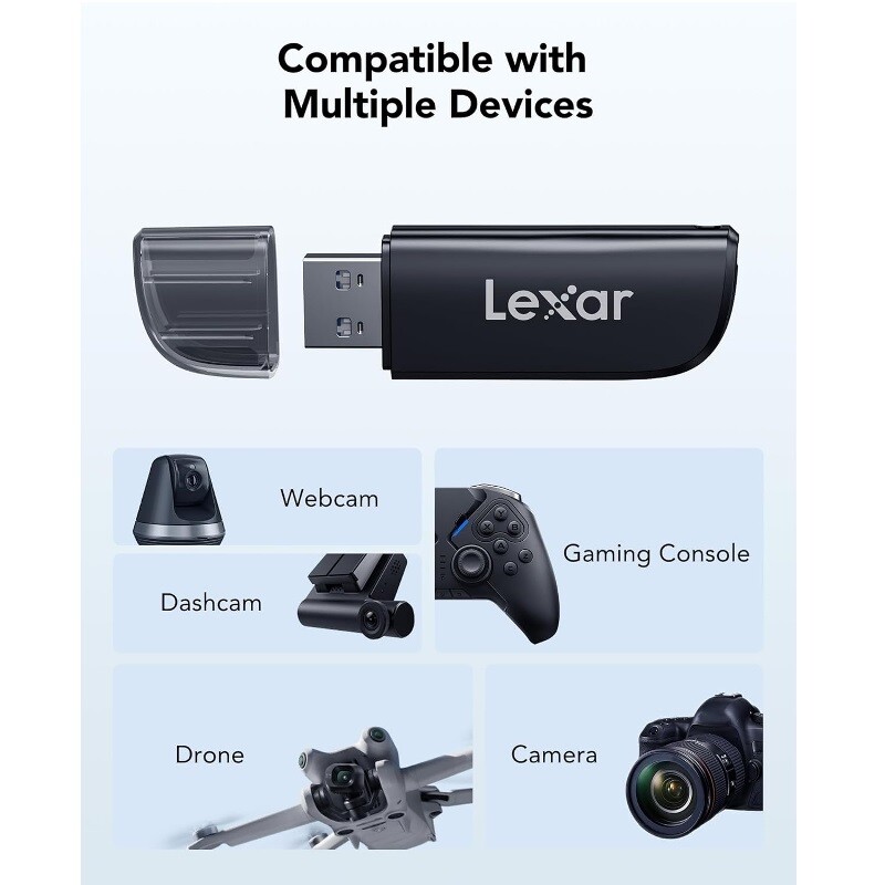 Lexar Lettore Schede USB 3.2 - Doppio Slot Per SD E MicroSD, Supporto Fino A 1TB - Foto 8