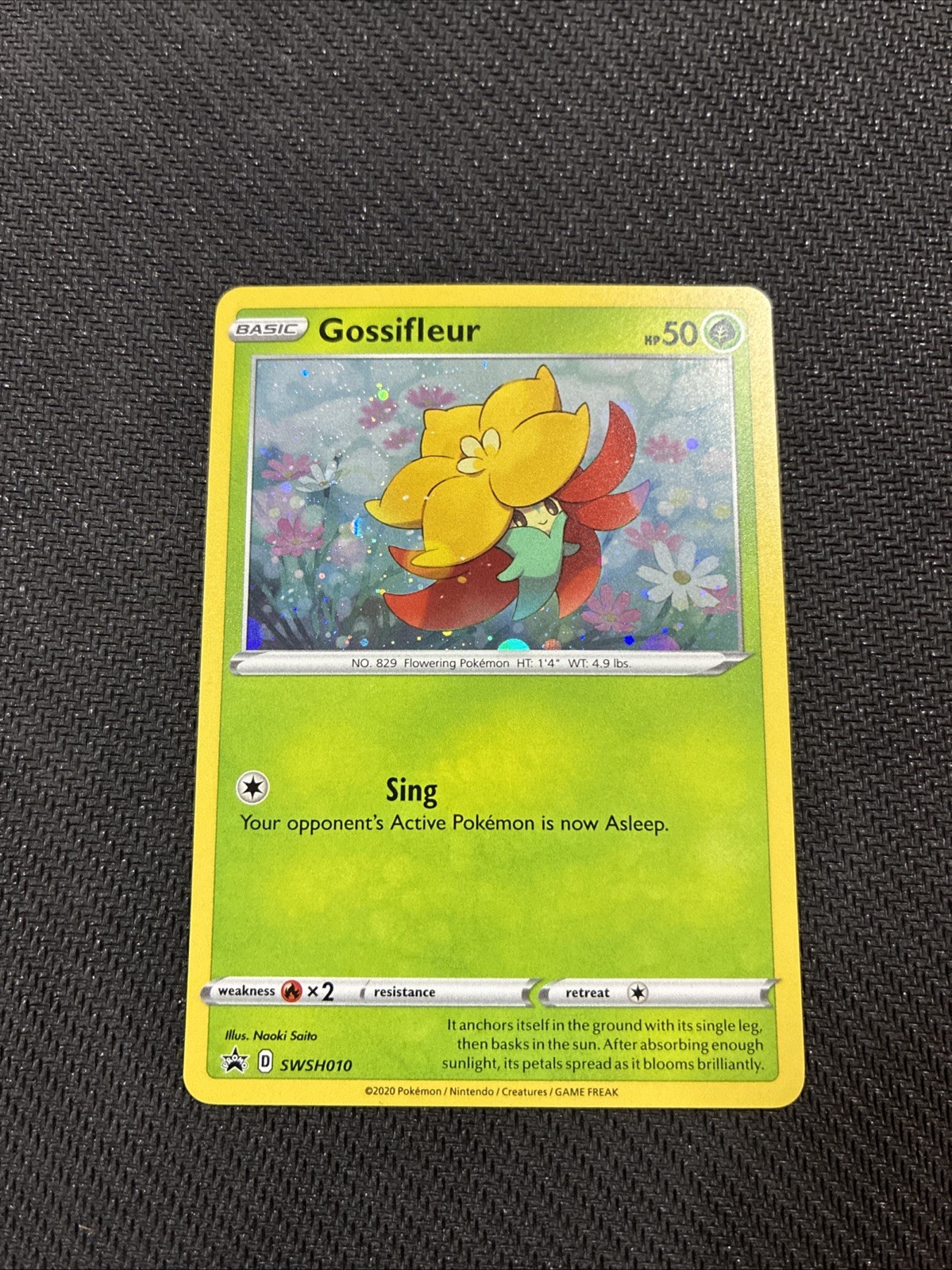 Gossifleur SWSH010 Sword Shield Holo Black Star Promo Pokemon NM