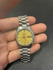 Vintage Seiko5  Automatic Authentic Japan Made Men's Wrist Watch Sunburst Yellow