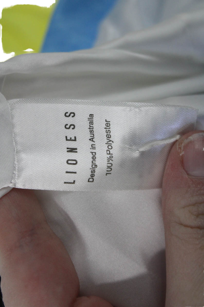 Lioness Women Yellow Collared Long Sleeve Blazer Size S