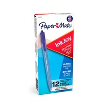 Paper Mate InkJoy 100RT Ballpoint Pens, 12 Count Pack of 1 , Blue