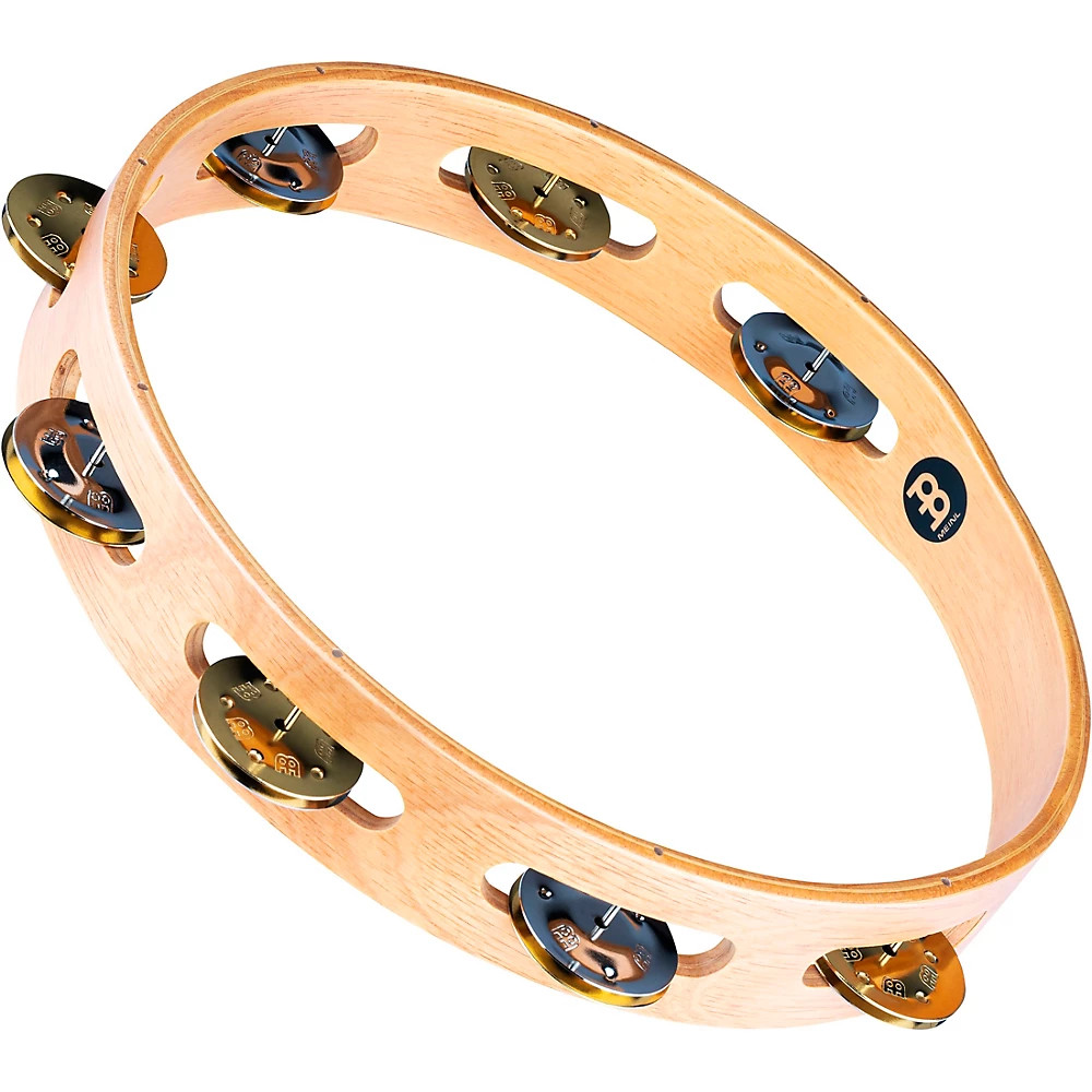 Meinl Recording-Combo Wood Tambourine One Row Dual Alloy Jingles Super Natural 6390₽