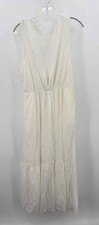 Pre-Owned Banana Republic White Size Large Long Sleeveless Dress