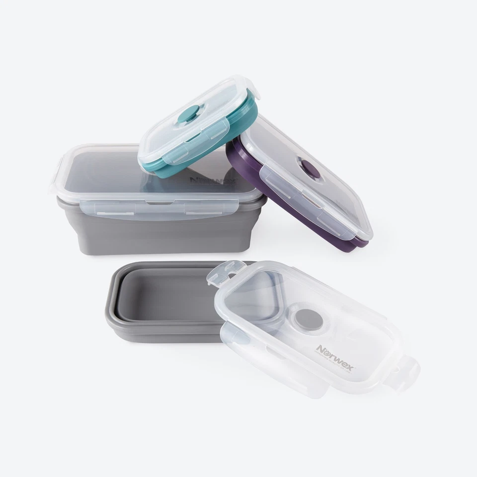Juego de contenedores de almacenamiento de alimentos de silicona (juego de 4) Norwex Foto 2 de 3
