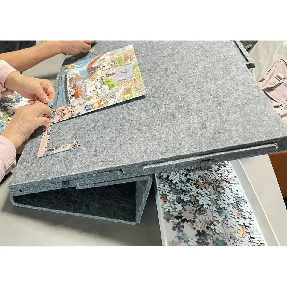 Tiltable Felt Puzzle Board with Adjustable Height -Lightweight Storage Organizer - Image 2 of 4
