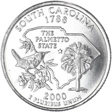 2000 D State Quarter South Carolina BU CN-Clad US Coin See Pics X729