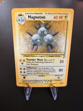Magneton 9/130 Base Set 2 Holo Rare Vintage Pokemon Card WOTC SWIRL MP