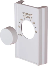 White Double Pole Line Volt Thermostat Cover with Line Volt Knob for Old Style D