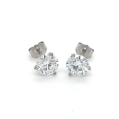 Martini Diamant Ohrstecker 2,3ctw Lab Grow In 14k Weißgold IGI Zertifikat