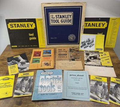 #ad #ad Vintage Stanley Tool Catalogs 1950s Electric Tools Woodworking Plane 1960s Lot $67.50