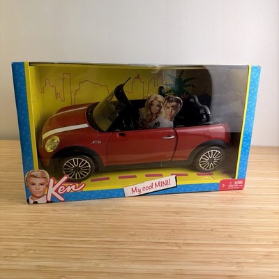 Mattel Barbie and Ken My Cool Red Mini Cooper Convertible W3157